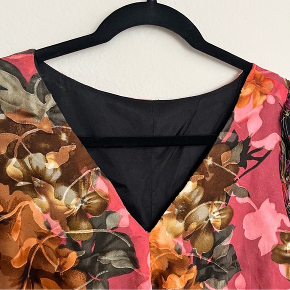 Whimsigoth Sheer Floral Long Sleeve Midi Dress Romantic Garden Style - Picture 15 of 15